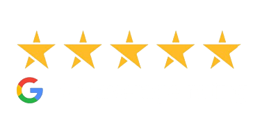 Five gold stars with Google logo below, representing customer ratings for Ascension Smiles Family Dentistry.